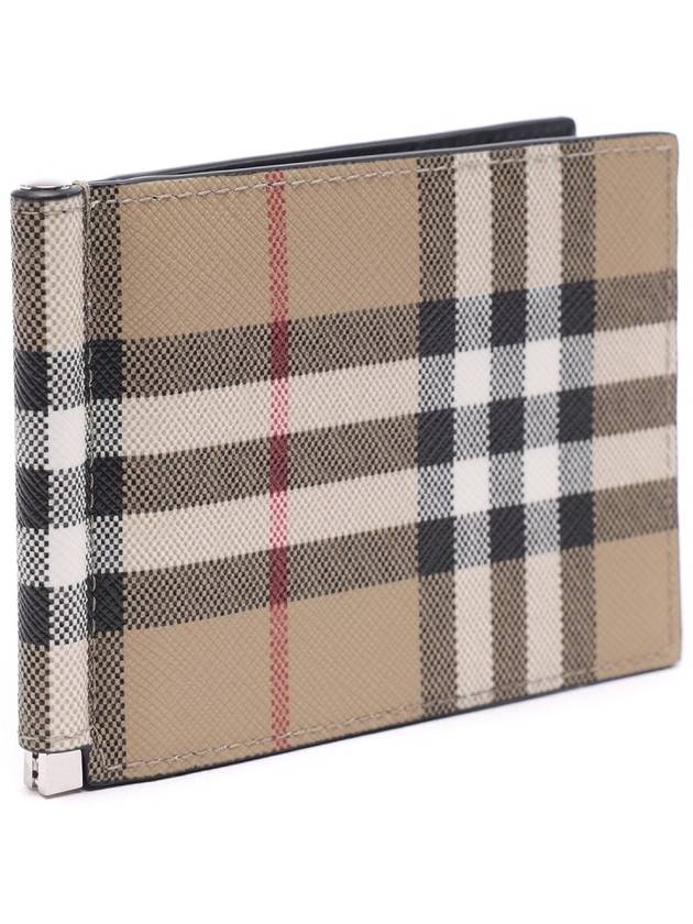 Vintage Check Money Clip Card Wallet Arch Beige - BURBERRY - BALAAN 4