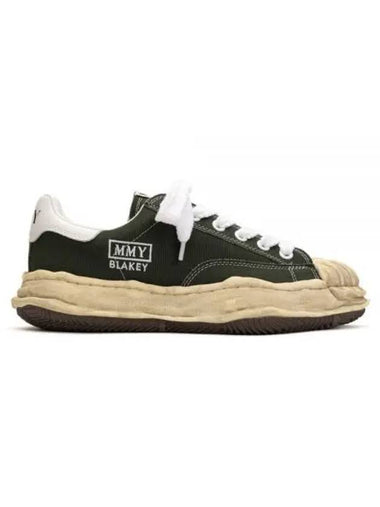 A13FW728 GRN Blakey OG Dyed Sole Canvas Low Top Sneakers - MIHARA YASUHIRO - BALAAN 1