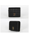 Lola Small Quilted Leather Folding Wallet Black Light Gold - BURBERRY - BALAAN 3