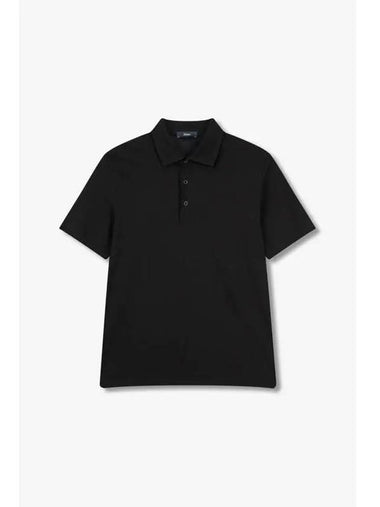 Men s Stretch Cotton Polo Knit Black - HERNO - BALAAN 1