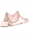 1BH204 Alabaster Pink Re Edition Saffiano Leather Gold Triangle Hobo 2WAY - PRADA - BALAAN 3