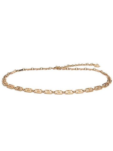 Greca Gold Tone Chain Metal Belt Gold - VERSACE - BALAAN 1