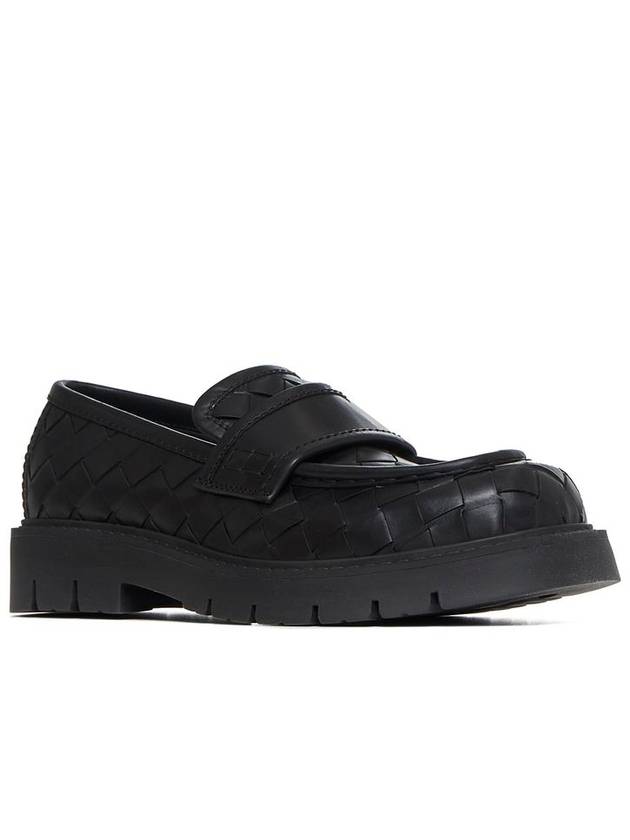 Haddock Leather Loafers Black - BOTTEGA VENETA - BALAAN 3