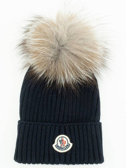 Kids Fox Beanie Navy - MONCLER - BALAAN 2