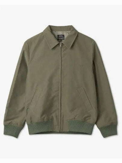 Gilles Embroidered Logo Blouson Jacket Khaki - A.P.C. - BALAAN 2