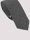 Three-Line Engineer Stripe Wool  Neck Tie Dark Grey - THOM BROWNE - BALAAN 6