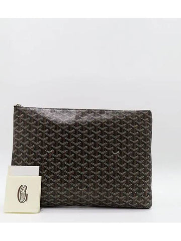 NOIR black logo PVC SENAT Sena GM clutch - GOYARD - BALAAN 1