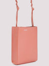 Women's Tangle Small Leather Shoulder Bag Pink - JIL SANDER - BALAAN 4