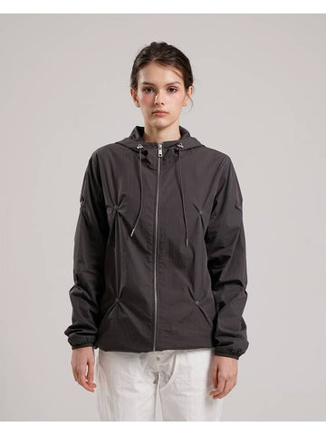 Snap Crinkle Track Jacket Charcoal - TUDE - BALAAN 1