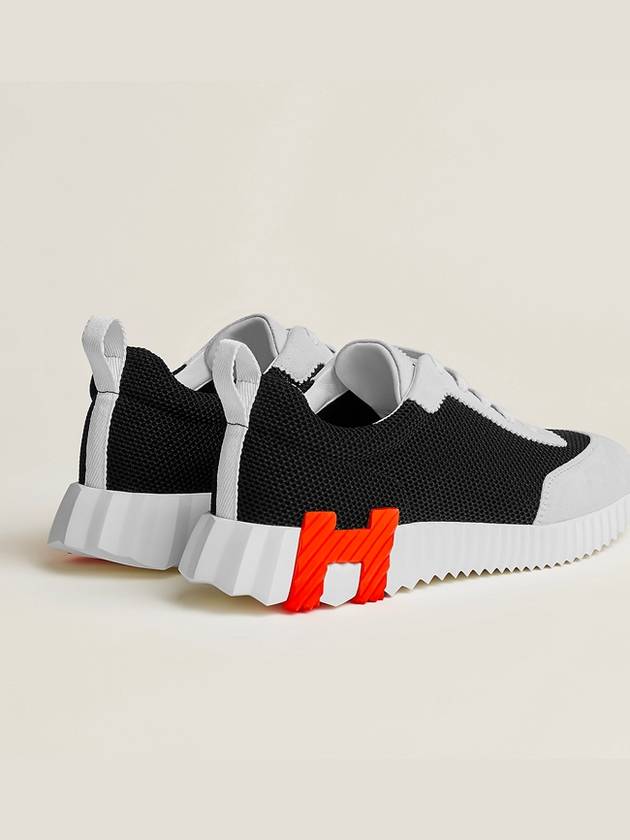 Bouncing Mesh Low Top Sneakers Noir Blanc - HERMES - BALAAN 10