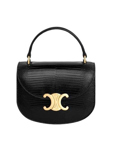 Women's Mini Vesace Clea Shoulder Bag Lizard Black - CELINE - BALAAN 1