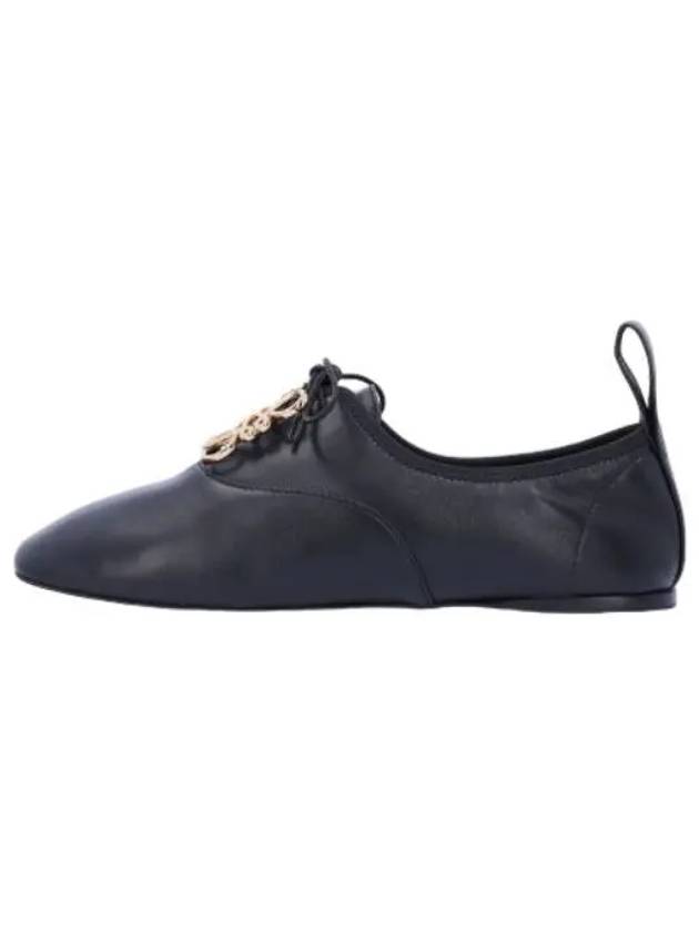 Anagram Soft Derby Flat Shoes Black - LOEWE - BALAAN 1