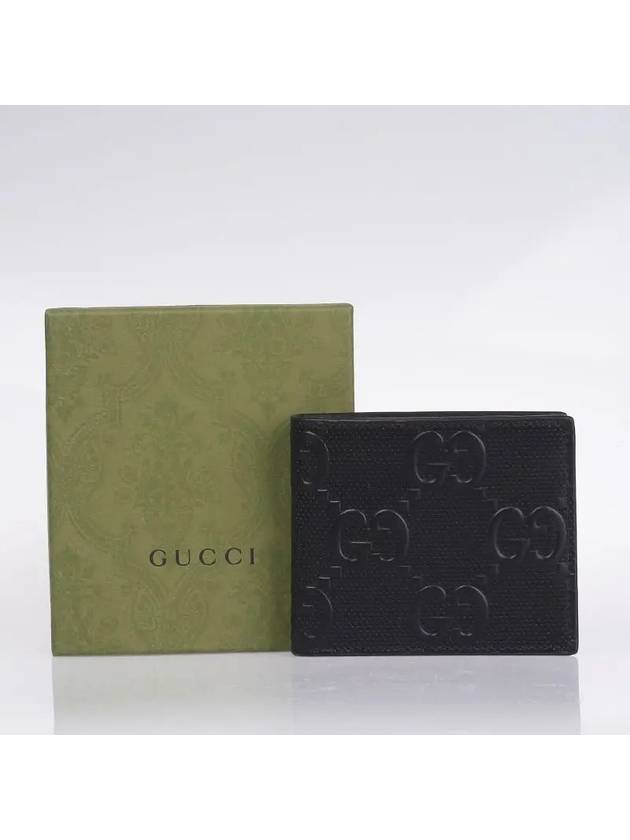 Men's GG Emboss Half Wallet Black - GUCCI - BALAAN 5