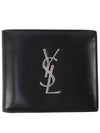 East/West Wallet In Smooth Leather Black - SAINT LAURENT - BALAAN 3