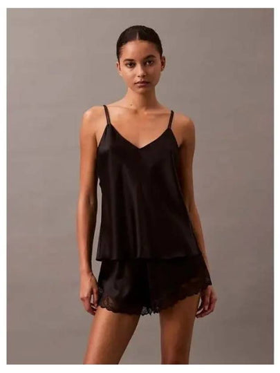 Satin Thin Cami Black - CALVIN KLEIN - BALAAN 2