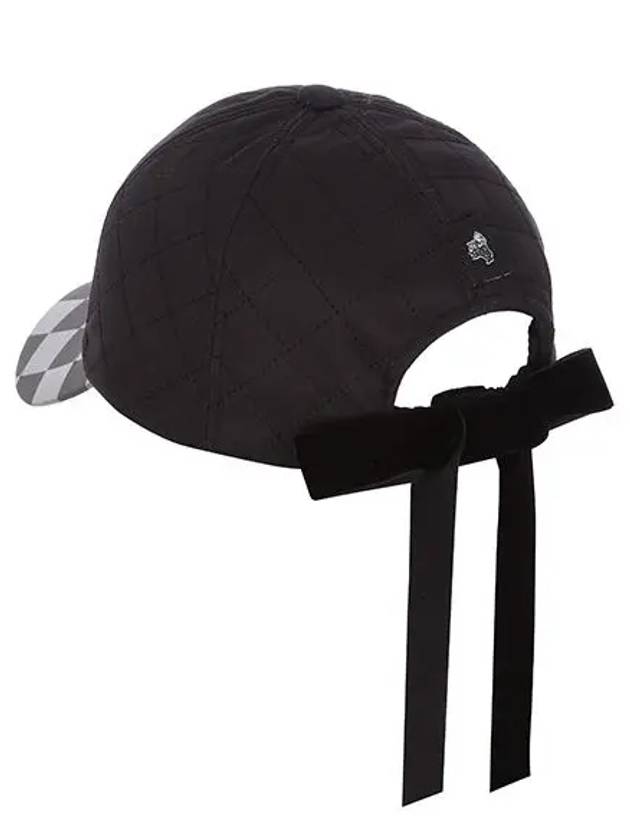 Diamond Pattern Ribbon Cap 8413LXACBLACK - BLACK&WHITE - BALAAN 3