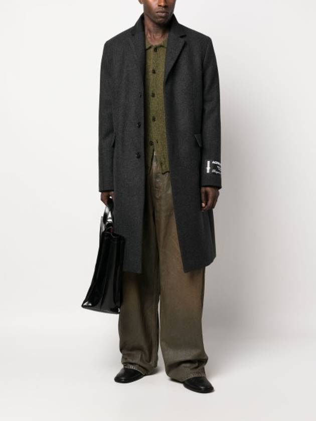 Tailored Wool Blend Single Coat Dark Grey - ACNE STUDIOS - BALAAN 3