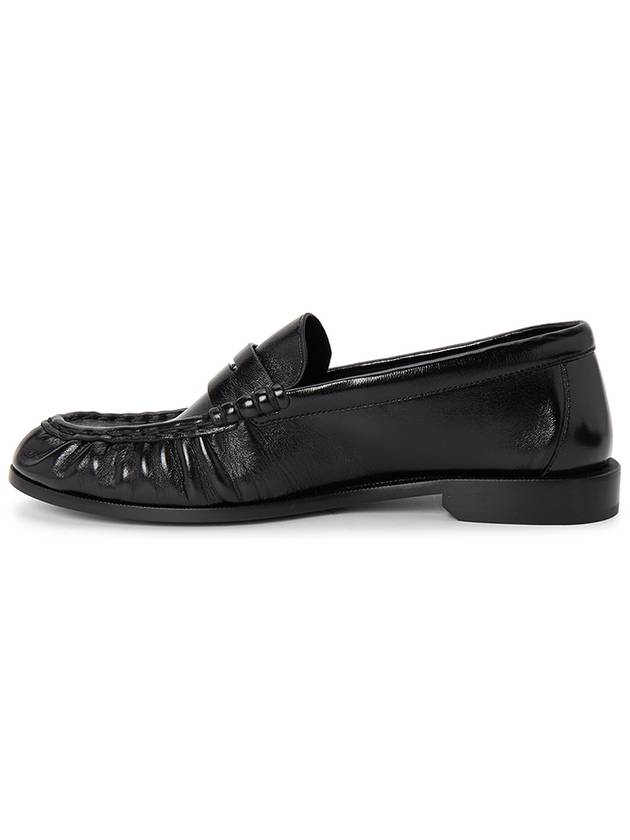 Le Signature Cassandre Logo Plaque Lamb Skin Loafer Black - SAINT LAURENT - BALAAN 6