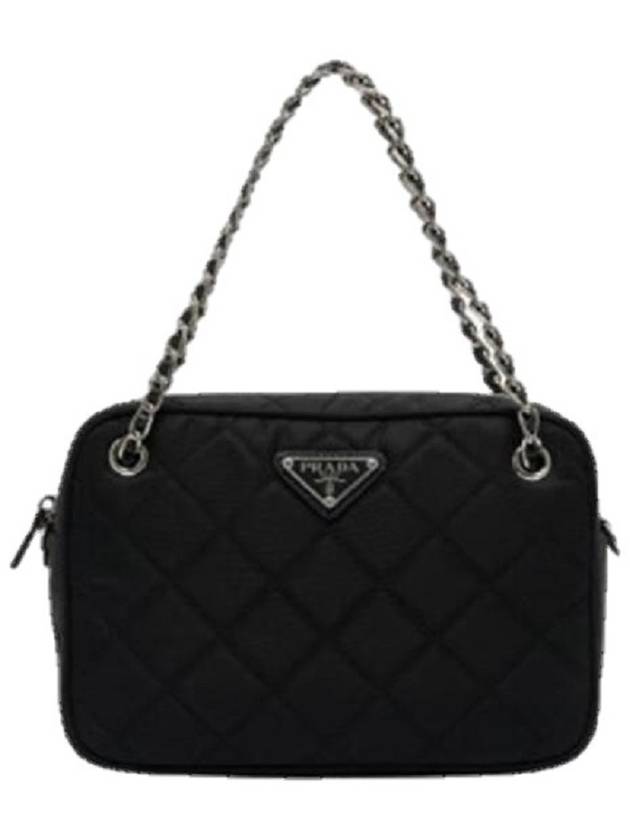 Nylon Quilted Tessuto Mini Shoulder Bag Black - PRADA - BALAAN 9