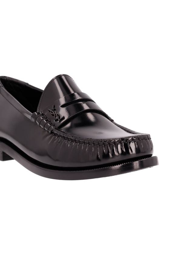 Women's Monogram Le Penny Loafer Black - SAINT LAURENT - BALAAN 5