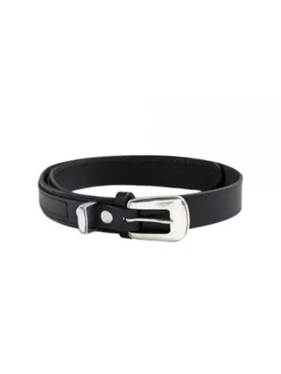 Minimal Western Cow Leather Belt Black - LEMAIRE - BALAAN 2