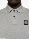Pique Stretch Cotton Short Sleeve Polo Shirt Light Grey - STONE ISLAND - BALAAN 5