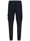 Men's Wappen Patch Pocket Cargo Straight Pants Navy - STONE ISLAND - BALAAN 4