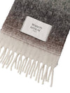 [MAISON KITSUNE] GRADIENT FRINGED SCARF - KHAKI BLACK STRIPES - MAISON KITSUNE - BALAAN 3