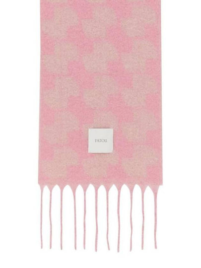 Logo Patch Alpaca Scarf Pink - PATOU - BALAAN 2