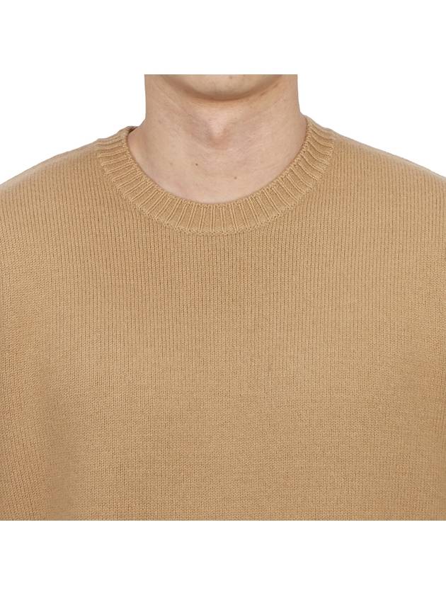 Edward Embroidered Logo Knit Top Camel - A.P.C. - BALAAN 6