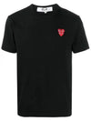 SS24 Play Comme des Gar ons Men s Double Red Heart T Shirt Black P1T288 - COMME DES GARCONS PLAY - BALAAN 6