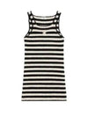 Triomphe Striped Crochet Short Dress Ecru Black - CELINE - BALAAN 2