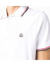 Logo Patch Short Sleeve Polo Optical White - MONCLER - BALAAN 6