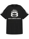 Logo print crew neck short sleeve t shirt black - BALENCIAGA - BALAAN 1