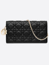 Lady Cannage Lambskin Chain Pouch Bag Black - DIOR - BALAAN 2