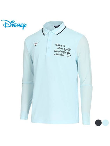 Slit Mesh Cooling PK Long Sleeve Collar T-Shirt DN1MTS008 - DISNEY GOLF - BALAAN 1