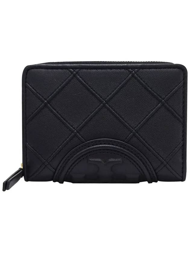 Fleming Soft Leather Half Wallet Black - TORY BURCH - BALAAN 3