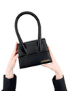 Le Chiquito Moyen Medium Leather Tote Bag Black - JACQUEMUS - BALAAN 2