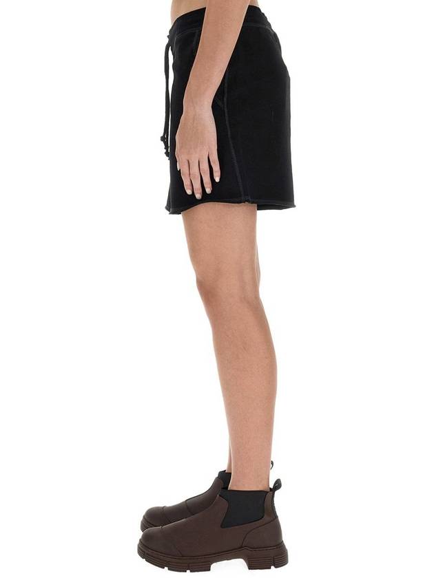 Logo Cotton Shorts Black - GANNI - BALAAN 5