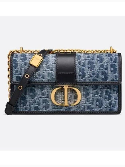 30 Montaine East West Chain Denim Cross Bag Blue - DIOR - BALAAN 2