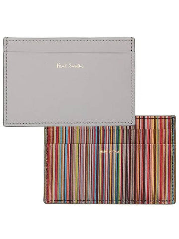 Striped Card Wallet Gray M1A 4768 B MULTI70 - PAUL SMITH - BALAAN 1