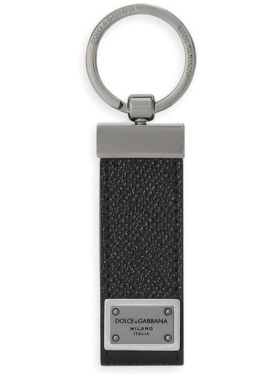 logo tag calfskin key holder black - DOLCE&GABBANA - BALAAN 2