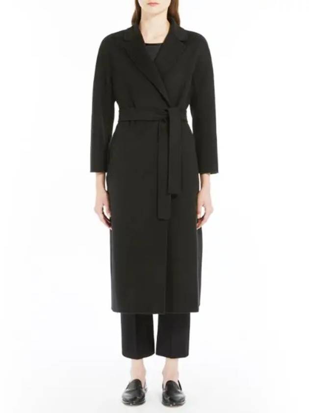 Women's Esturian Virgin Wool Single Coat Black - MAX MARA - BALAAN 4