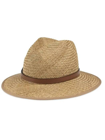 Horsebit Straw Fedora Beige - GUCCI - BALAAN 1