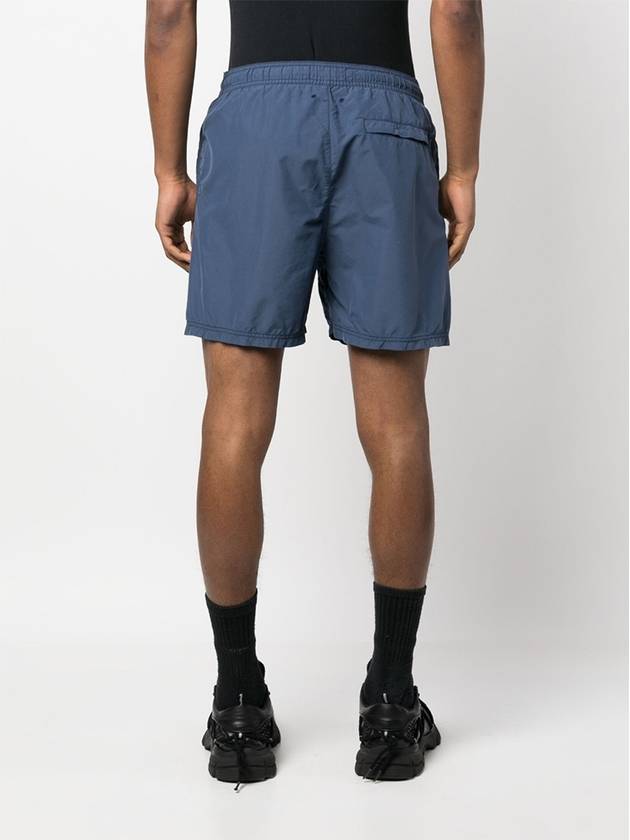 Men's Logo Patch Brushed Nylon Swim Shorts Navy - STONE ISLAND - BALAAN 6