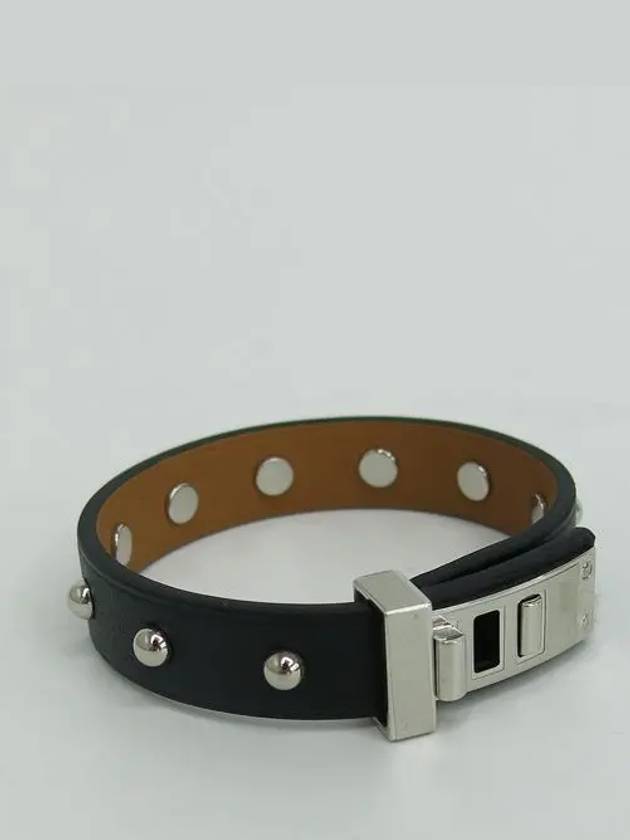 MINI DOG CLOUS black color silver bracelet - HERMES - BALAAN 1