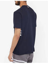 Classic Pique Rib Side Insert 4-Bar Short Sleeve T-Shirt Navy - THOM BROWNE - BALAAN 6