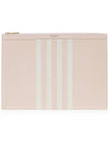 Diagonal Medium Document Case Clutch Bag Light Pink - THOM BROWNE - BALAAN 2