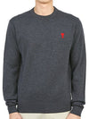 Men's Mini Heart Logo Merino Wool Knit Top Grey - AMI - BALAAN 3