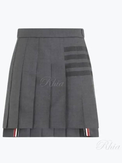 Women's 4 Bar Stripe Pleats Skirt Grey - THOM BROWNE - BALAAN 2